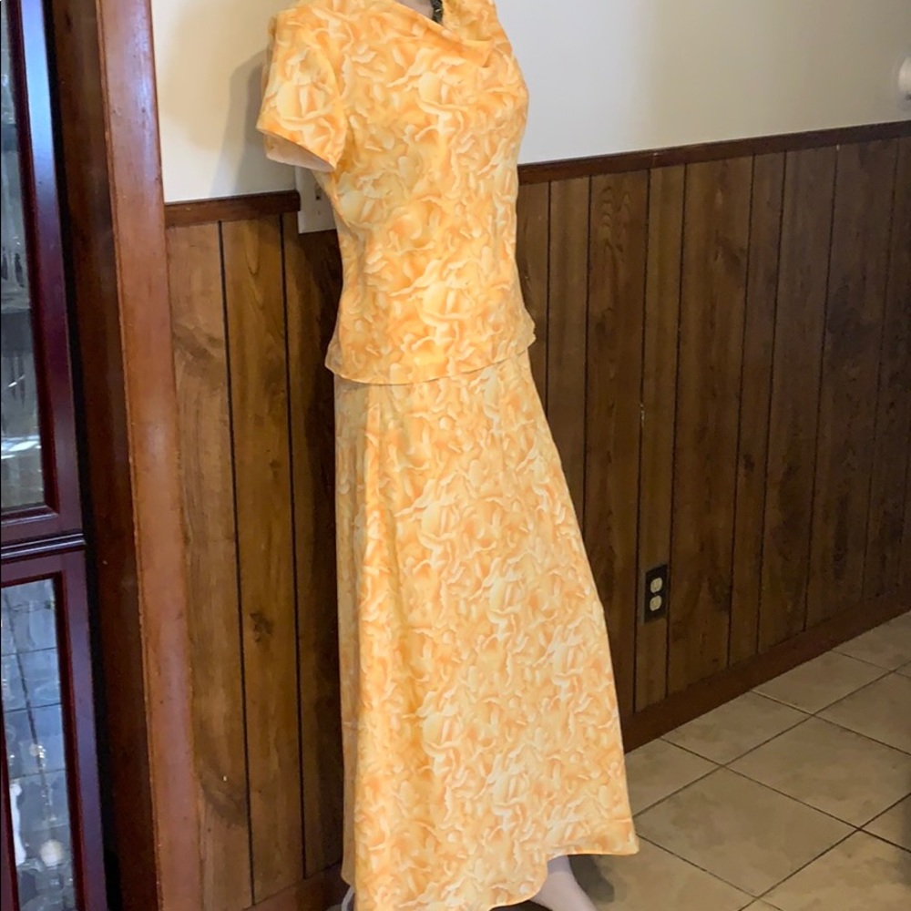 Positive attitude 2pieces Top and Skirt set
